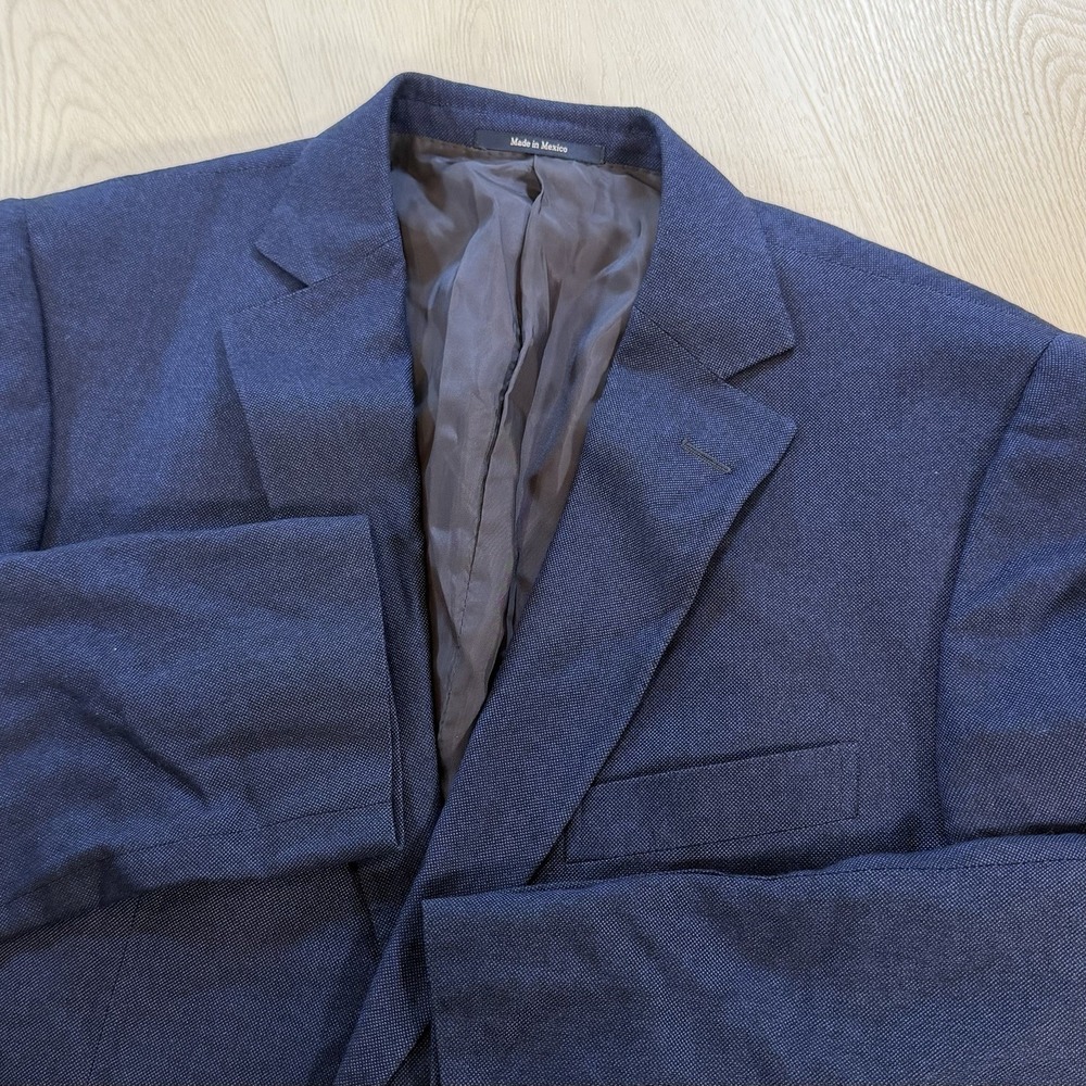 Ermenegildo Zegna Men's Blue Blazer Bamboo Fibre 52R